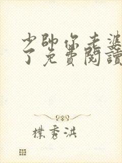 少帅你老婆又跑了免费阅读完整版封面