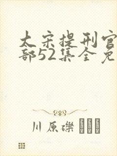 大宋提刑官第一部52集全免费