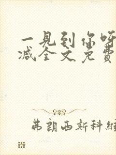 一见到你呀无删减全文免费阅读