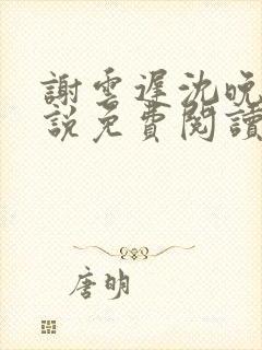 谢云迟沈晚黎小说免费阅读最新章节