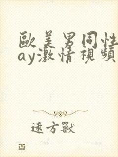 欧美男同性恋gay激情视频