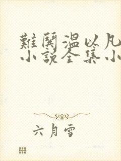 难哄温以凡桑延小说全集小说