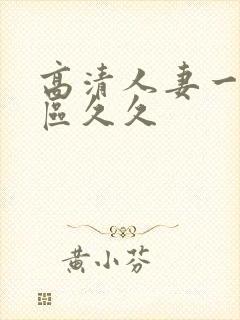 高清人妻一区二区久久