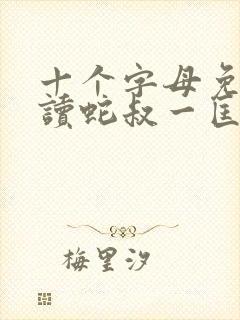 十个字母免费阅读蛇叔一匡封面
