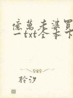 亿万老婆买一送一txt全本下载