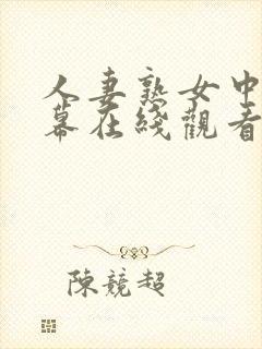 人妻熟女中文字幕在线观看