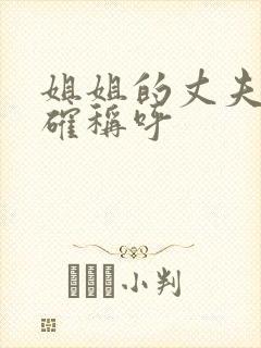 姐姐的丈夫的正确称呼封面