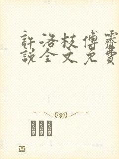 许洛枝傅霁清小说全文免费阅读