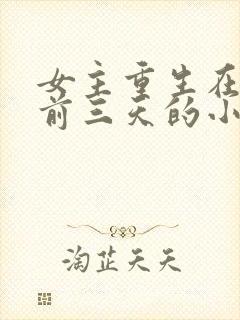 女主重生在末世前三天的小说