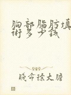 胸部脂肪填充手术多少钱