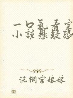 一口气看完系列小说悬疑恐怖