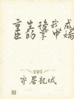 重生后我成了权臣的掌中娇作者