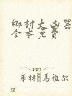 乡村大凶器龙根全本免费封面