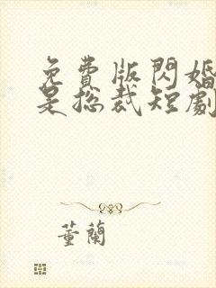 免费版闪婚老公是总裁短剧