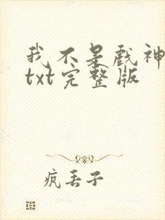 我不是戏神小说txt完整版