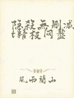 隐杀无删减txt精校网盘