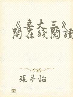 《妻大三》笔趣阁在线阅读封面