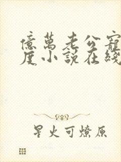 亿万老公宠妻无度小说在线阅读