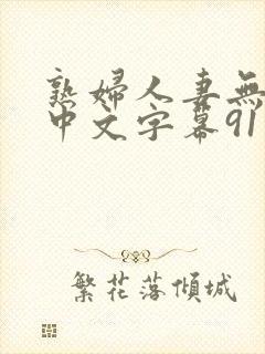 熟妇人妻无乱码中文字幕91