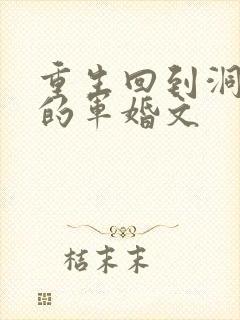 重生回到洞房夜的军婚文