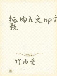 纯肉h文np调教封面