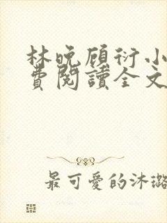 林晚顾衍小说免费阅读全文最新章节封面