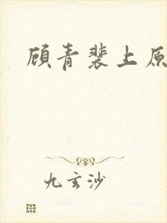 顾青裴上原炀封面