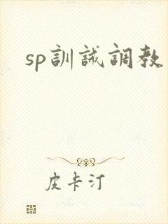 sp训诫调教文封面