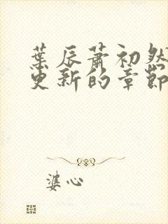 叶辰萧初然刚刚更新的章节