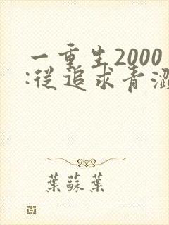 一重生2000:从追求青涩校花同桌开始