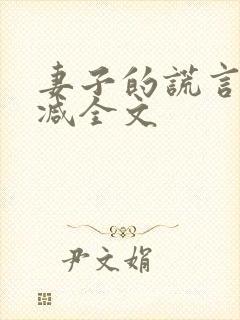 妻子的谎言无删减全文