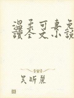 温柔可妻免费阅读全文小说