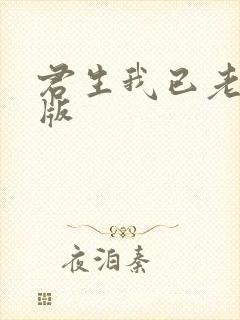 君生我已老完整版封面