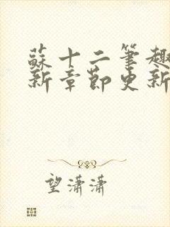 苏十二笔趣阁最新章节更新情况分享