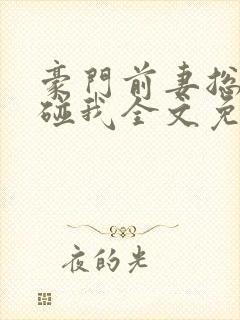 豪门前妻总裁别碰我全文免费阅读