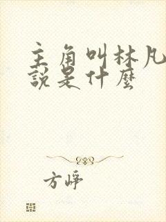 主角叫林凡的小说是什么封面