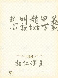 我叫赵甲第原著小说txt下载