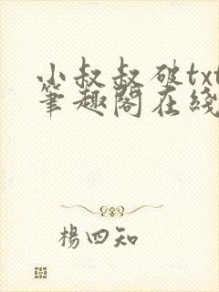 小叔叔破txt笔趣阁在线阅读