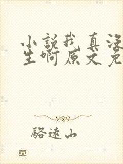 小说我真没想重生啊原文免费阅读