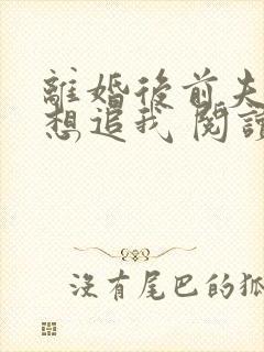 离婚后前夫总是想追我 阅读