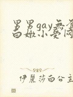 男男gay无套白嫩小受网站