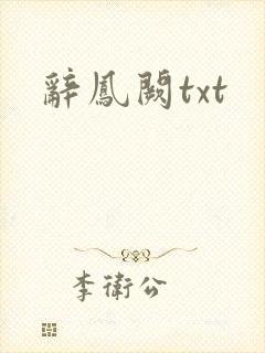 辞凤阙txt