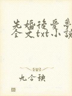 先婚后爱梦筱二全文txt小说下载
