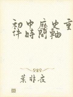 初中历史重大事件时间轴