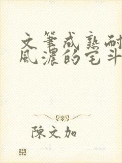 文笔成熟耐看古风浓的宅斗文