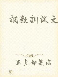 调教训诫文sp