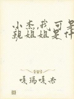 小杰,我可是你亲姐姐是什么小说封面