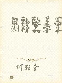日韩欧美国产亚洲精品字幕