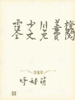 霍少川姜橙小说全文免费阅读