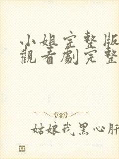 小姐完整版在线观看剧完整免费高清